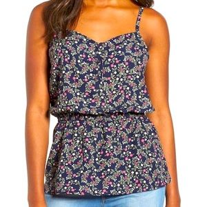 Gibson Peplum Floral Tank